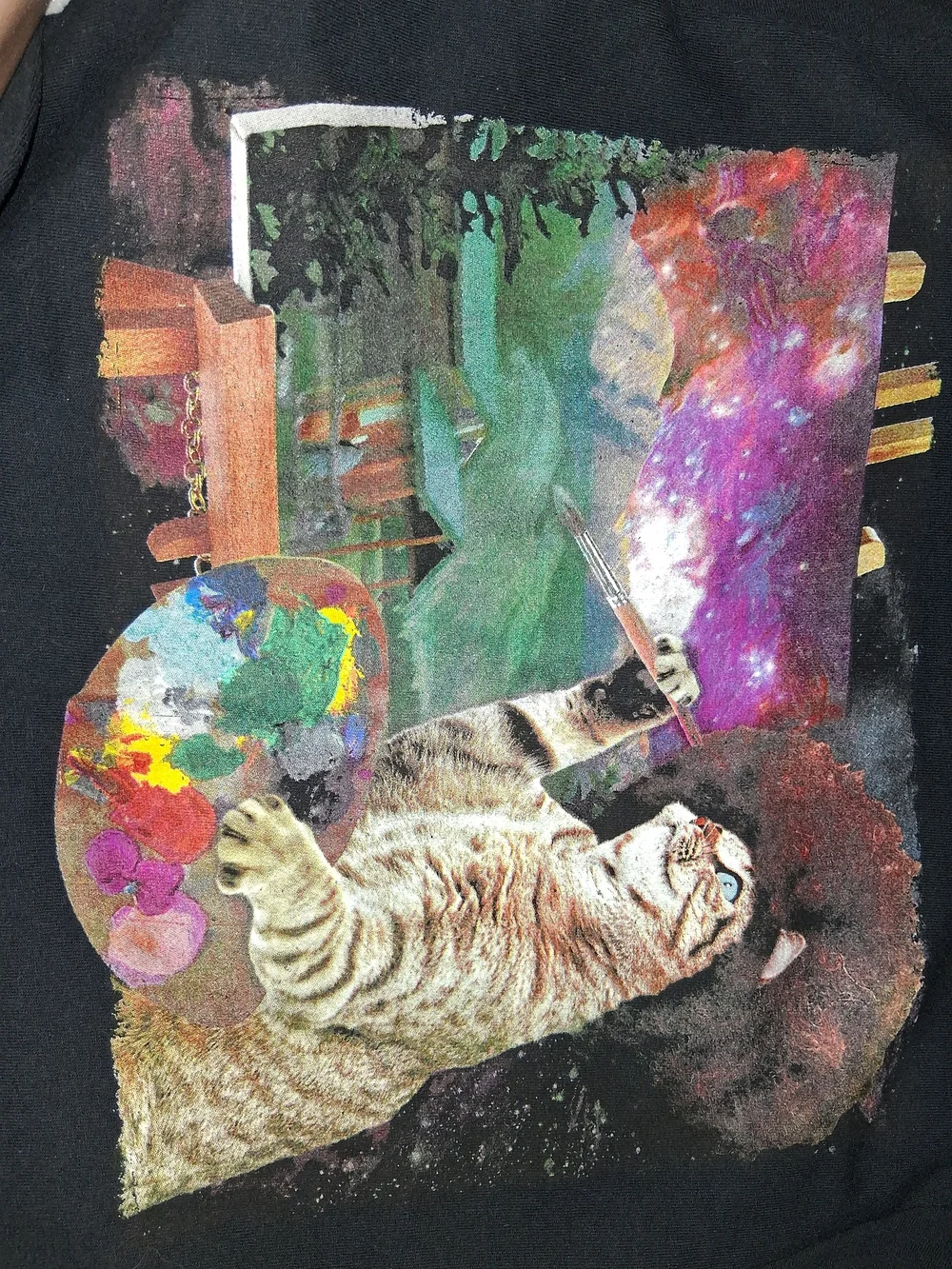 Spencers Black Cat Ross Painter Graphic Tee